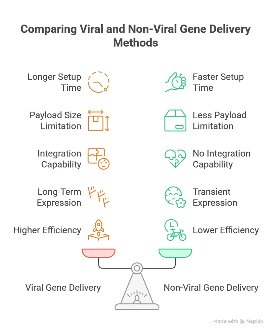 Figure 1. Viral vs. Non-Viral Gene Delivery: At a Glance