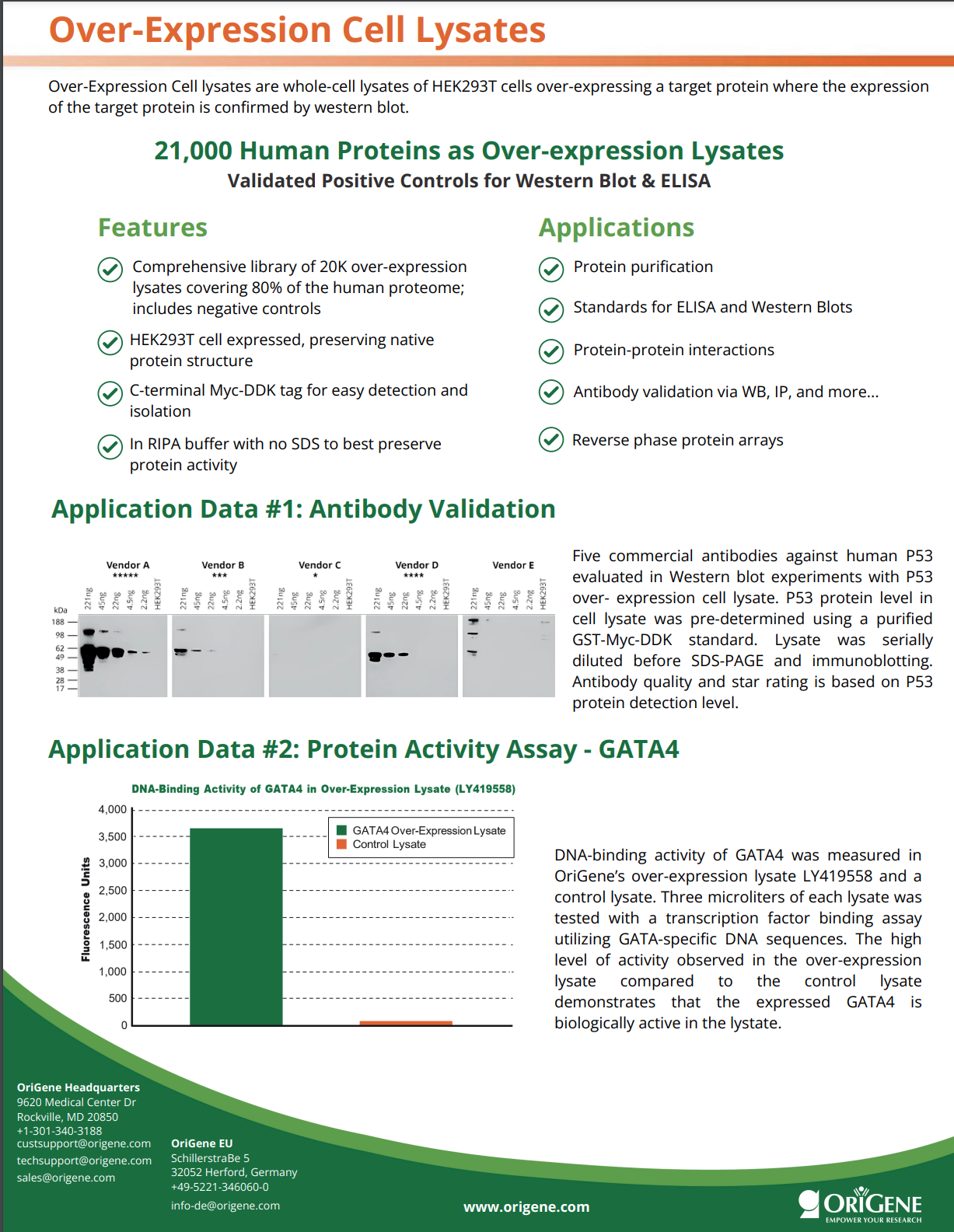 Over-expression Lysates Product Sheet