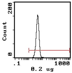 Western blot of rabbit anti-Ferritin antibody. Lane 1: Ferritin. Lane 2: None. Load: 50 ng per lane. Primary antibody: Ferritin primary antibody at 1/1,000 overnight at 4°C. Secondary antibody: Peroxidase rabbit secondary antibody at 1/40,000 for 30 min at RT. Blocking buffer for 30 min at RT. Predicted/Observed size: 20 kDa/20 kDa for Ferritin. Other band (s): None.