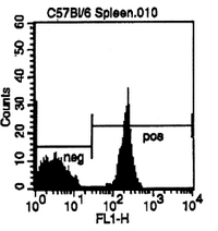 Cell Source: CD3e Positive Spleen Cells. Percentage of cells stained above control: 52.4%