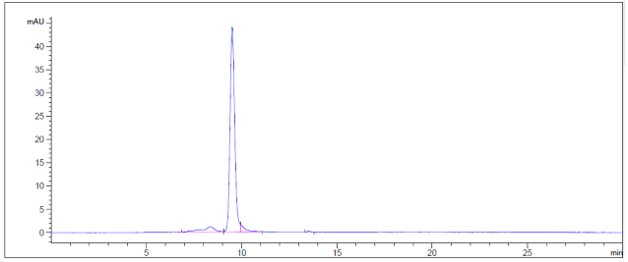 The purity of Anti-IL-7Ra / CD127 Reference Antibody (lusvertikimab)is more than 95% ,determined by SEC-HPLC.