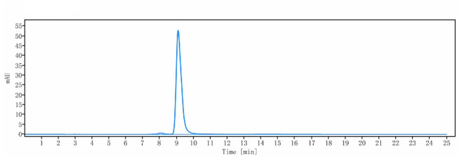 The purity of Anti-Integrin aL / ITGAL / CD11a Reference Antibody (efalizumab)is more than 98.77% ,determined by SEC-HPLC.